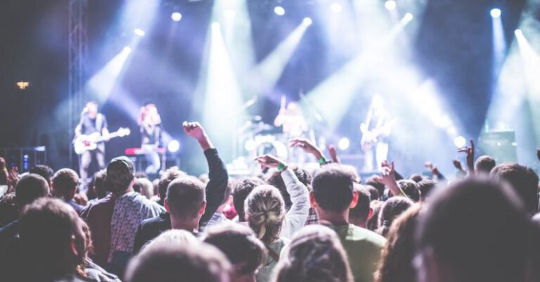 Festivals - Crowd in Front of People Playing Musical Instrument during Nighttime