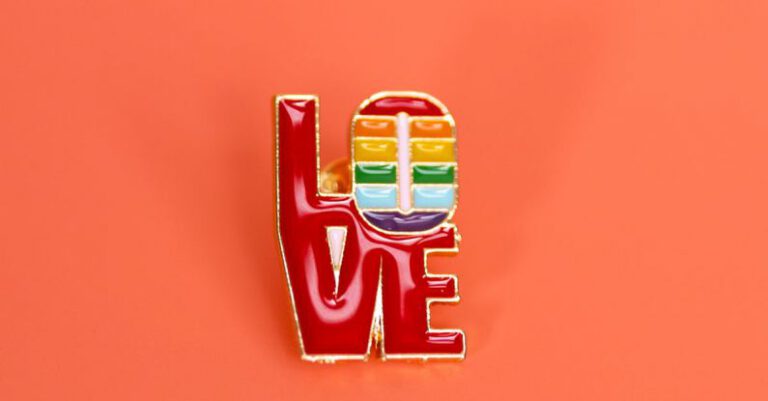 Stereotypes - Close Up of LGBT Pin 